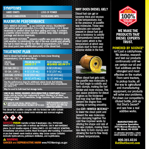Hot Shot’s Secret EDT + Winter Defense | 7-in-1 Diesel Fuel Additive - Image 3